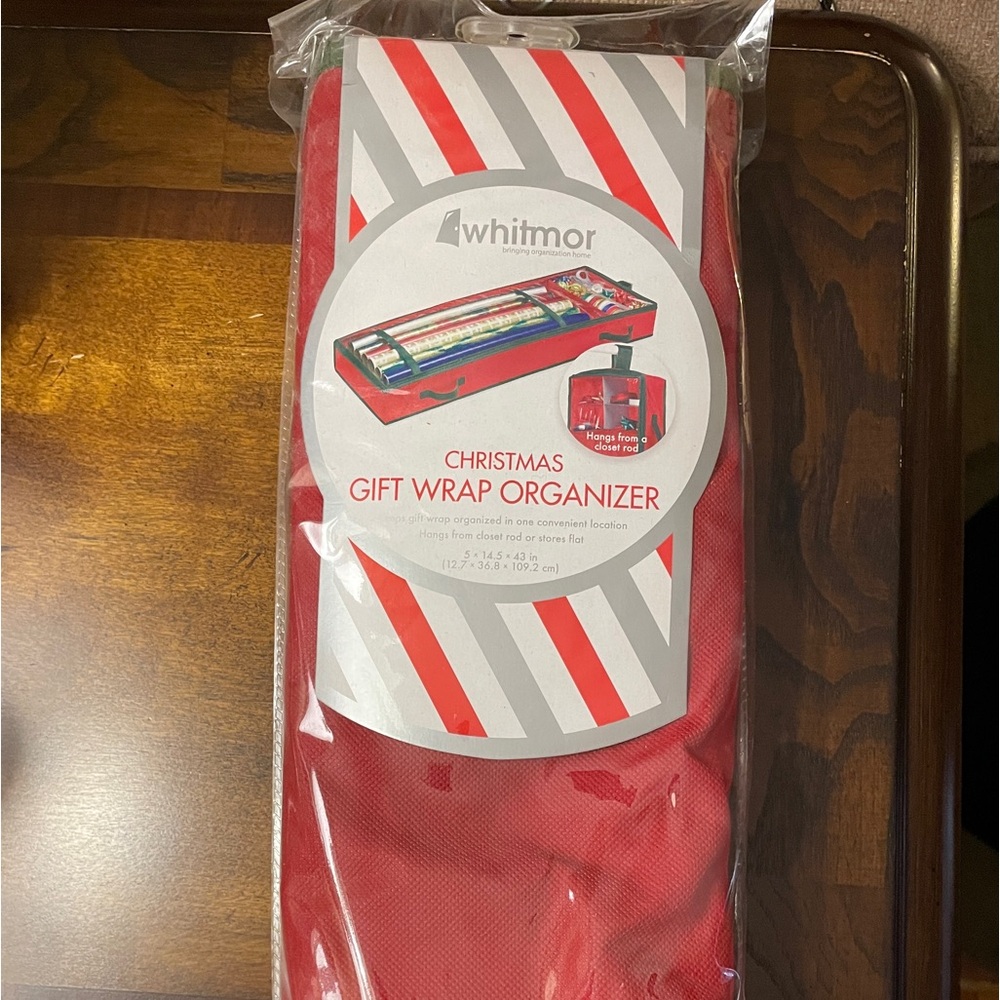 Brand New Whitmor Christmas Gift Wrap Organizer 5 x 14.5 x 43 in